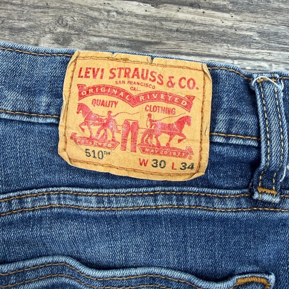 Levi’s 510 Skinny Jeans 30x34 Medium Wash Stretch Denim - Picture 3 of 9